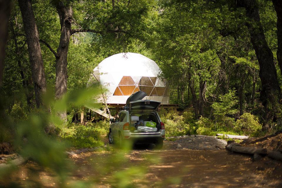 מלון לאס טראנקס Glamping Domos Treepod מראה חיצוני תמונה